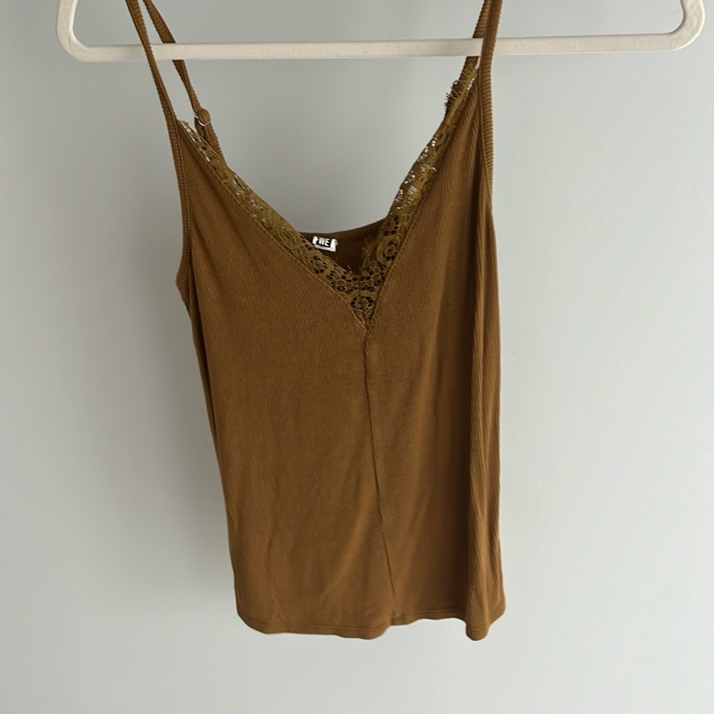 Golden lace tank